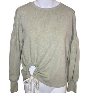 June & Hudson Olive Top Tectured O-RING TOP Size M
